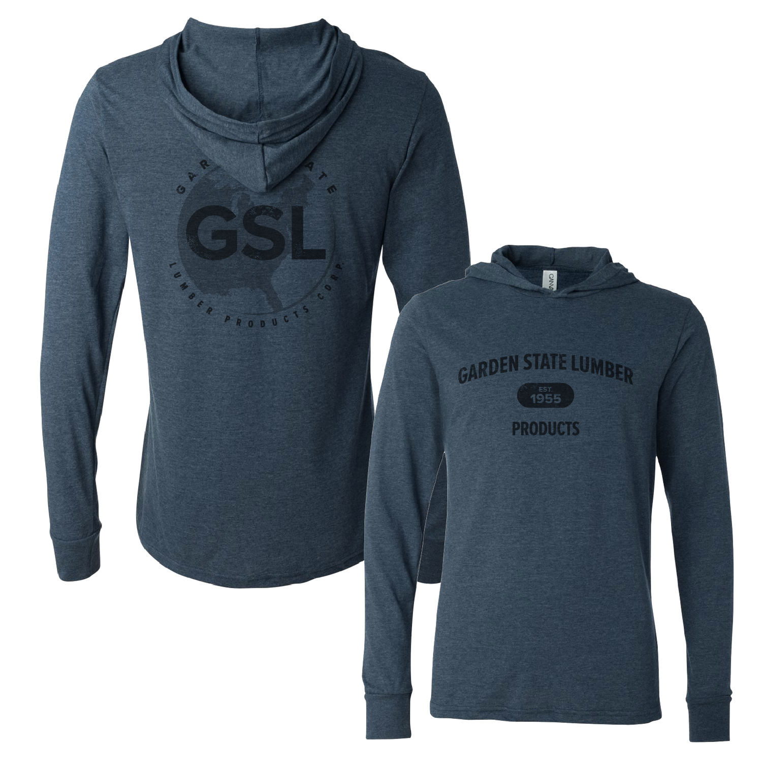 GSL E55 Lightweight Hoodie - Heather Navy