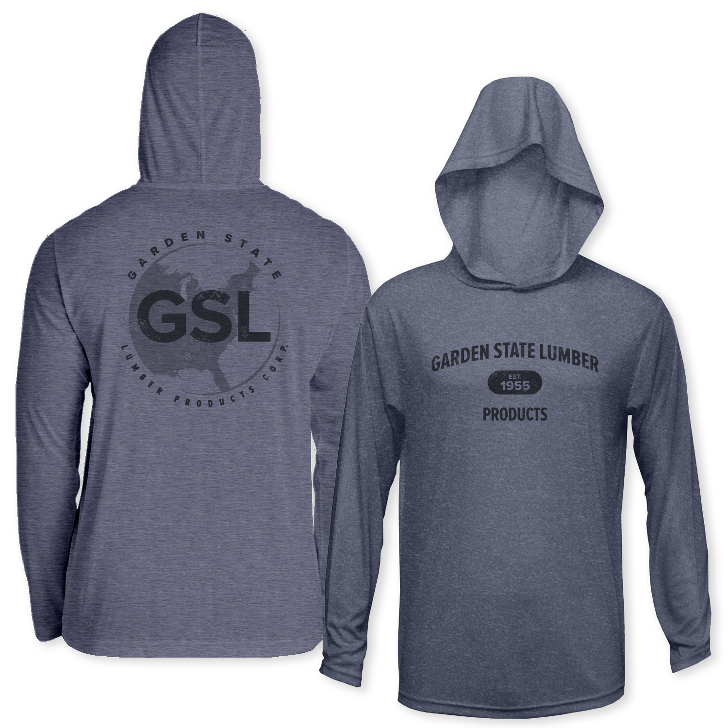 GSL E55 Activewear Hoodie - Heather Navy