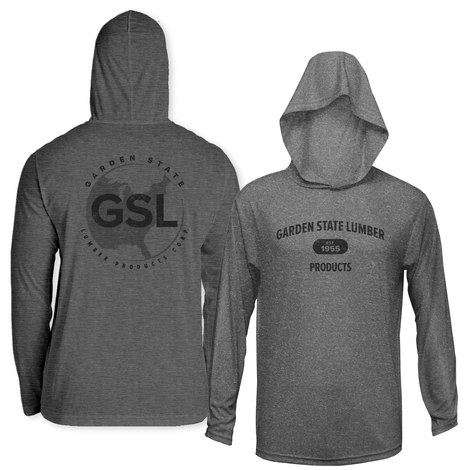 GSL E55 Activewear Hoodie - Heather Grey