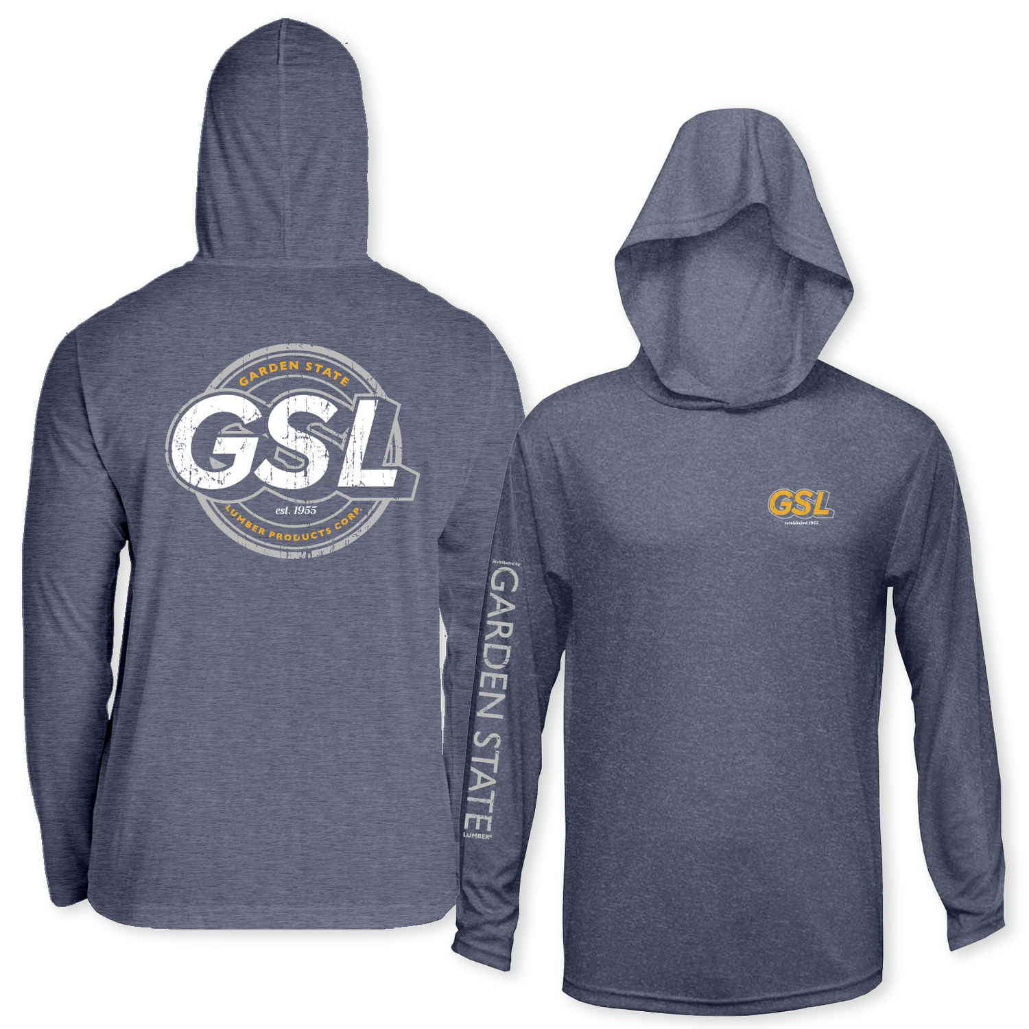 GSL Impact 2 Activewear Hoodie - Heather Navy