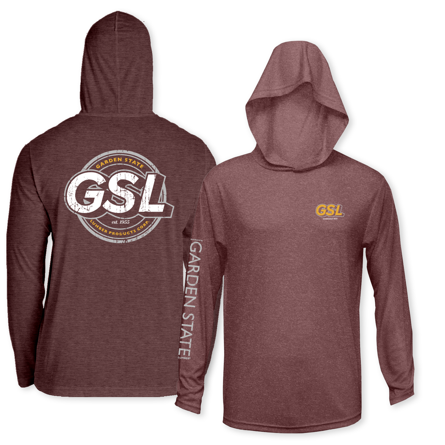 GSL Impact 2 Activewear Hoodie - Heather Maroon