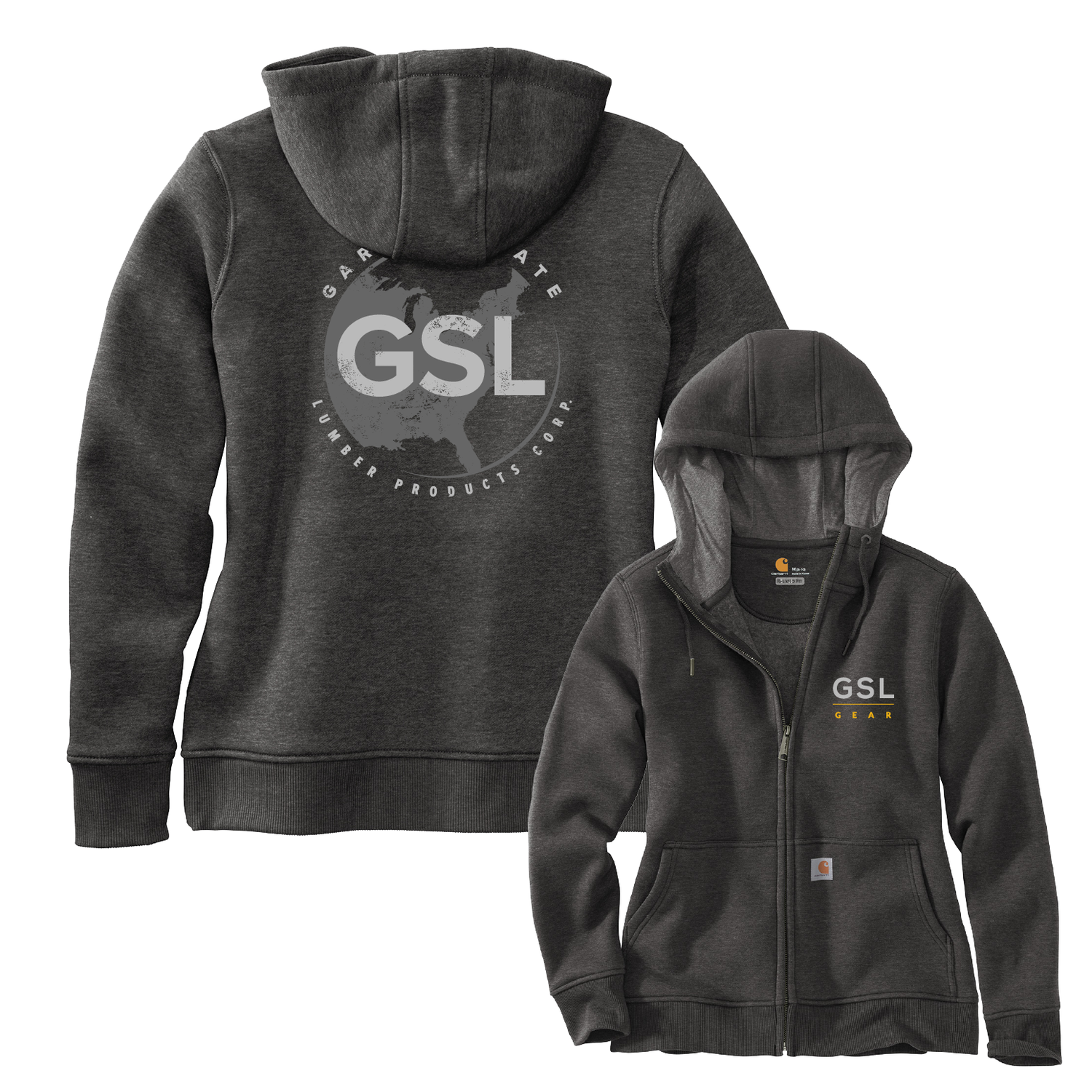 Women's GSL Gear E55 Carhartt Zip Hoodie - Carbon
