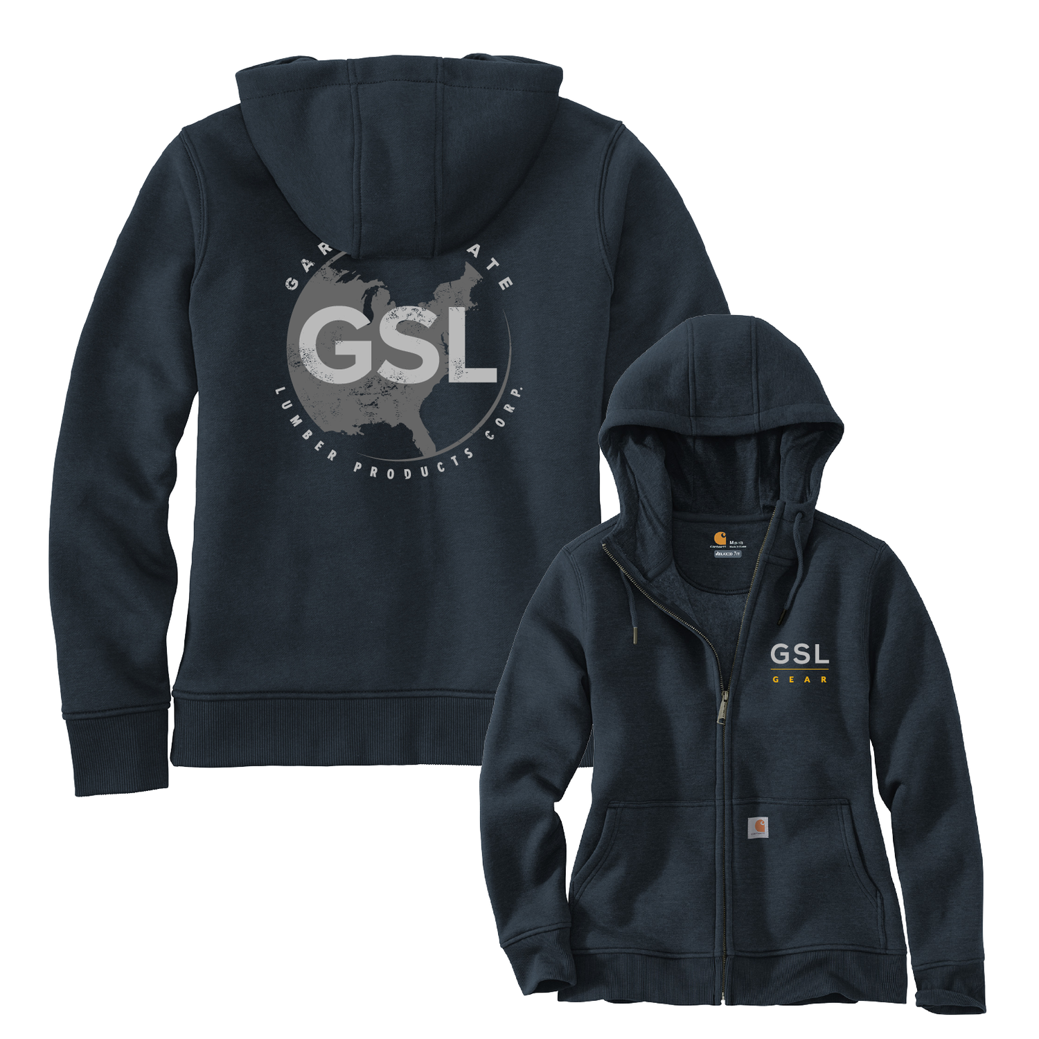 Women's GSL Gear E55 Carhartt Zip Hoodie - Navy