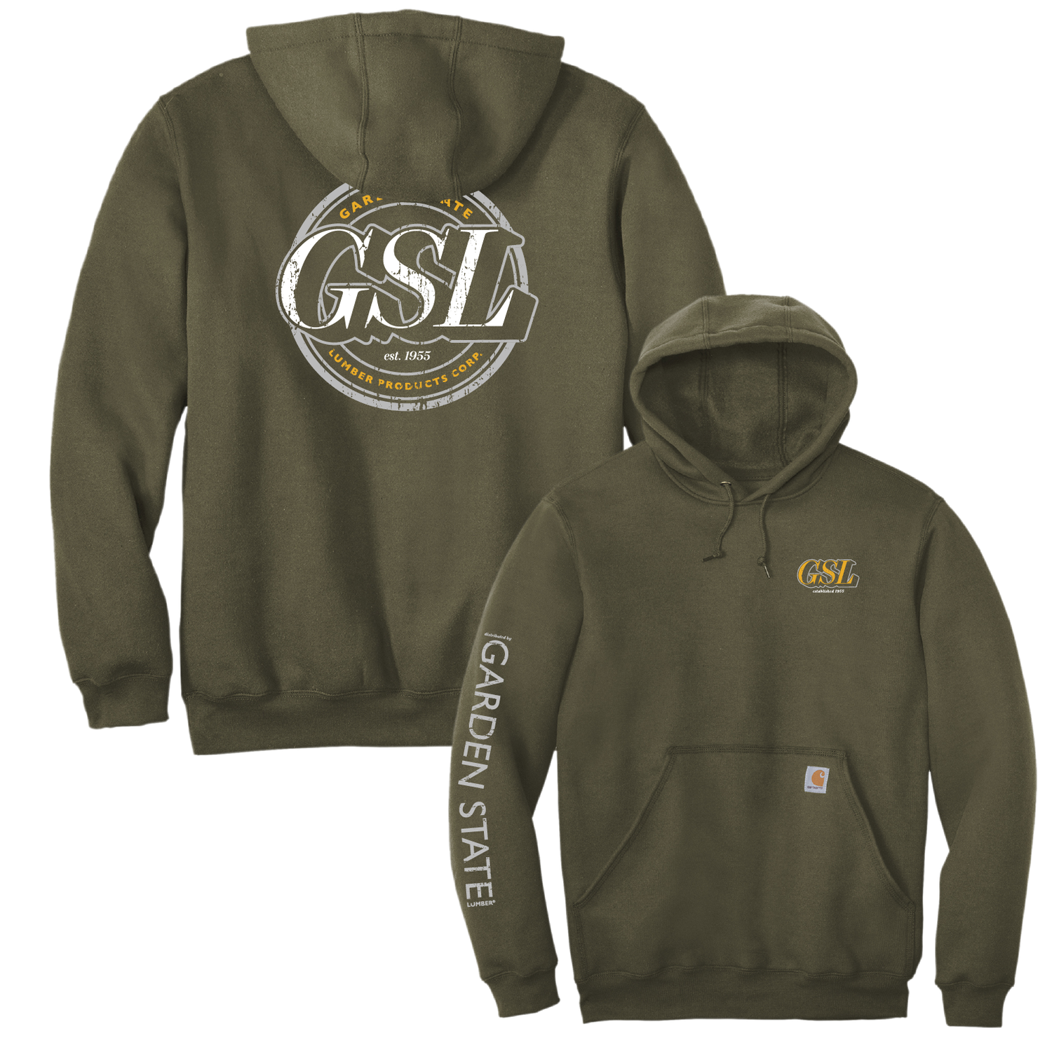 GSL Impact 1 Carhartt Pullover Hoodie - Moss