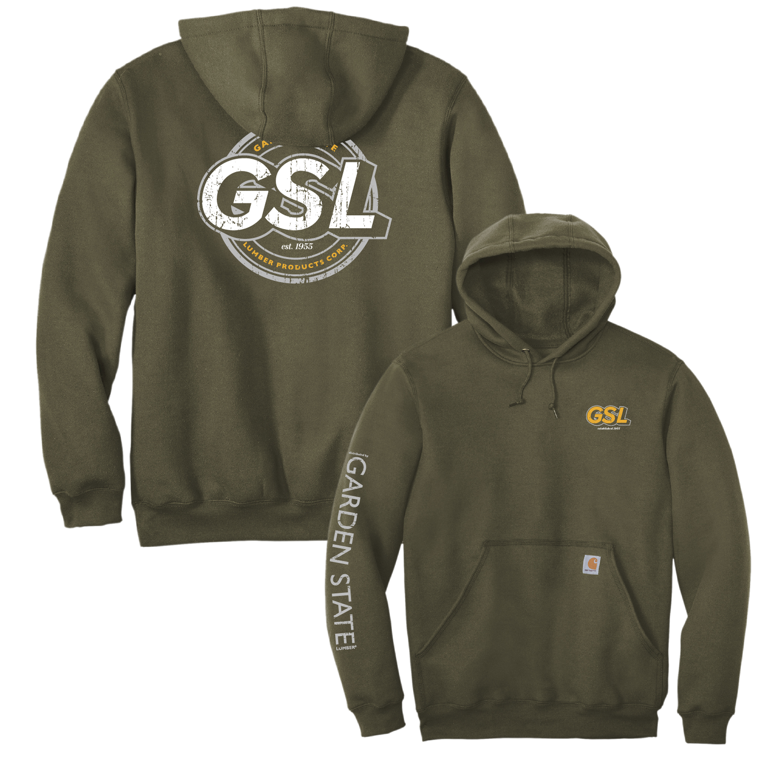 GSL Impact 2 Carhartt Pullover Hoodie - Moss