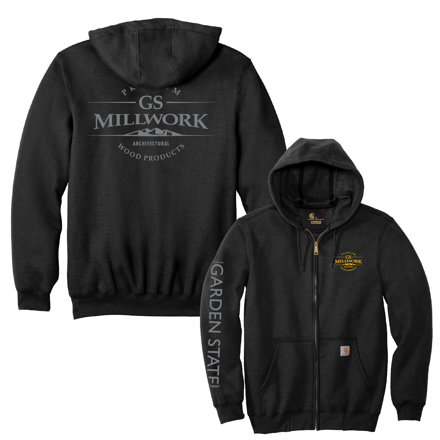 GS Millwork Carhartt Zip Hoodie - Black