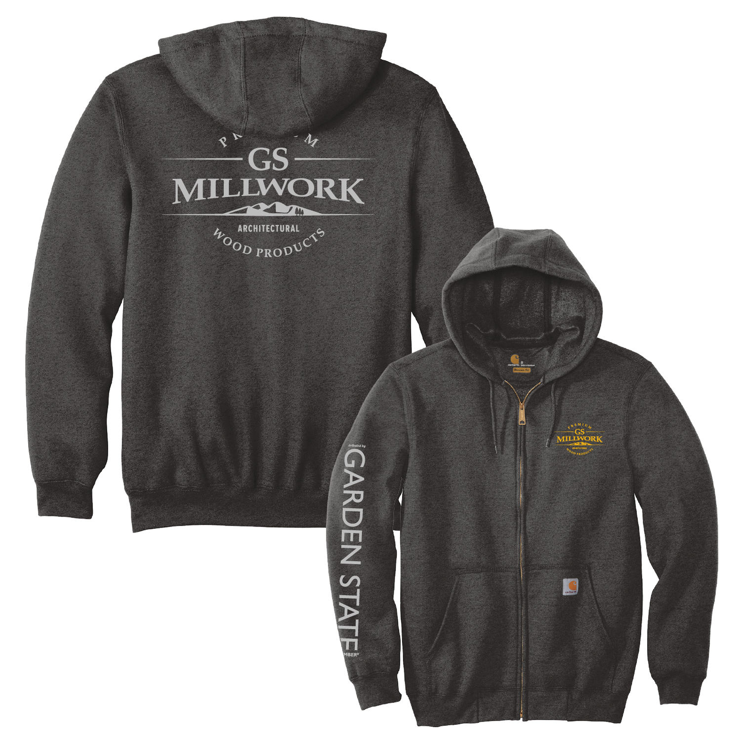 GS Millwork Carhartt Zip Hoodie - Carbon