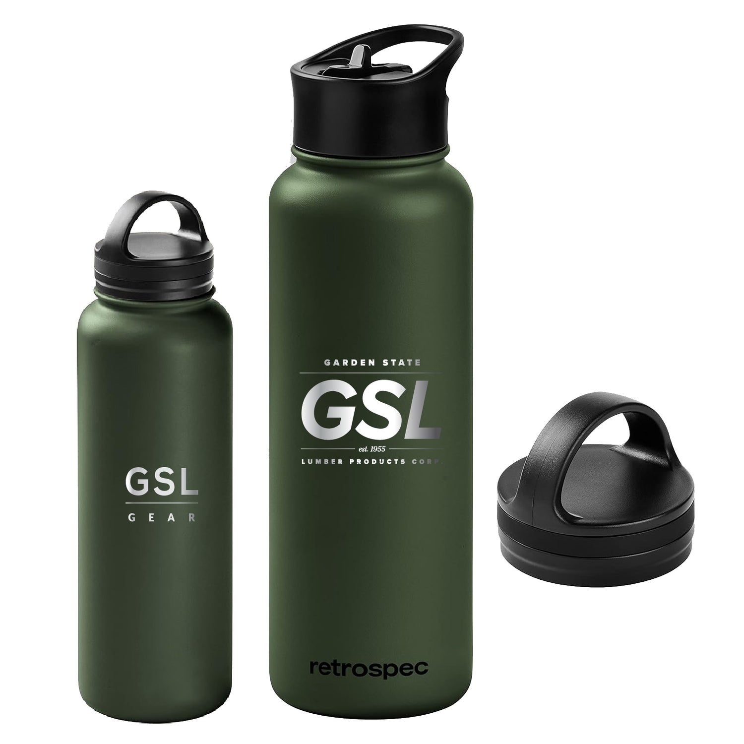 40 oz Thermal Water Bottle - Olive